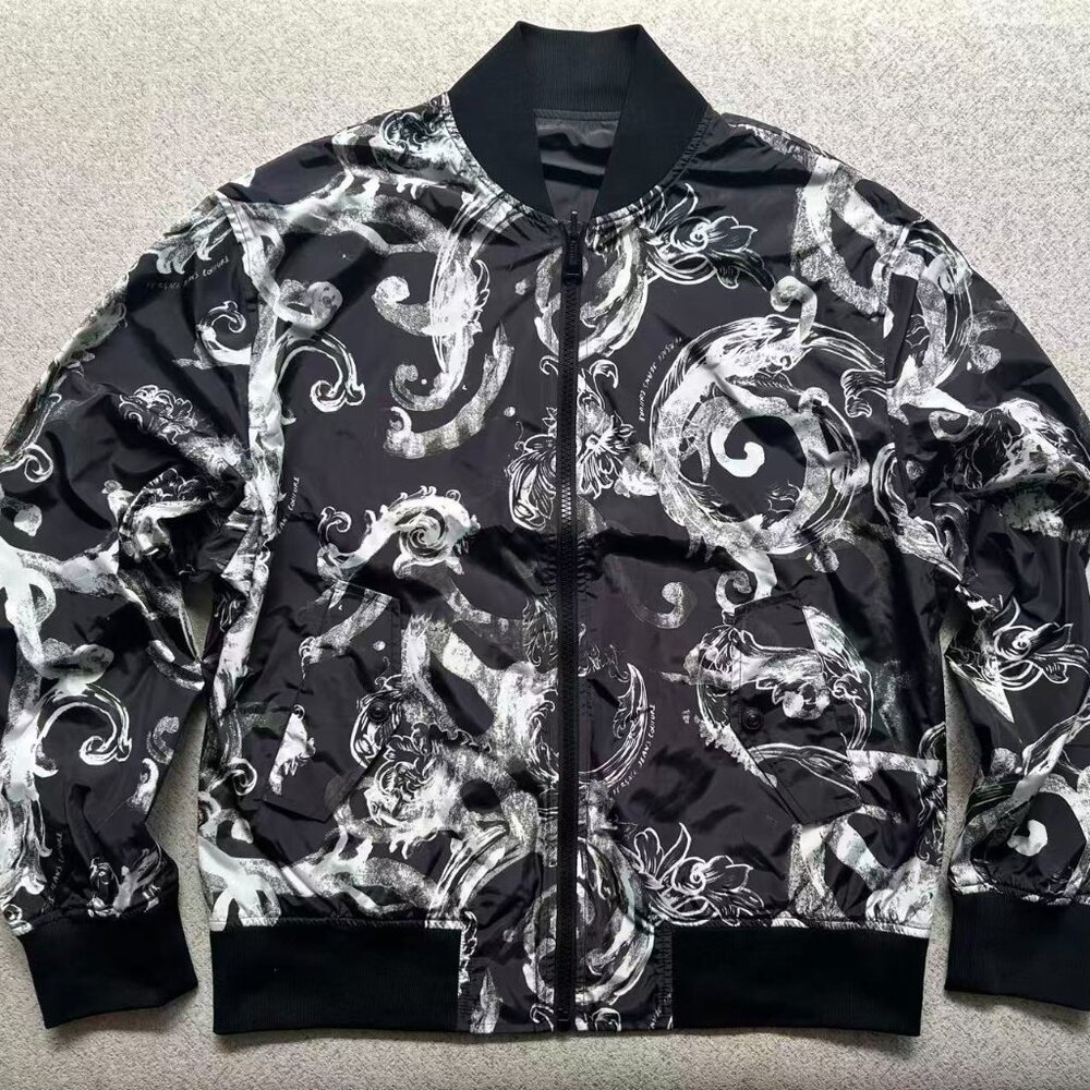 Versace Printed Reversible Bomber - image 4